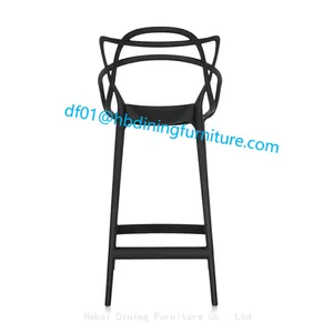 Dining Furniture Modern Black Counter Stool With Footrest thumbnail-1