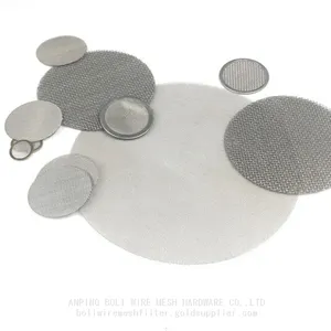 BOLI-filter Discs,SS316 Stainless Steel Wire Mesh Disc Metal Mesh Screen Filter Disk Black Wire Cloth Weave Filter Disc thumbnail-2