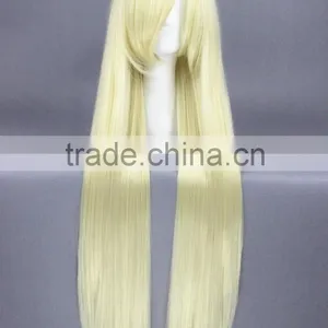 High Quality 100cm Long Straight Loveless Wig Agatsuma Soubi Beige Cosplay Hair Wig Synthetic Anime Wig thumbnail-3