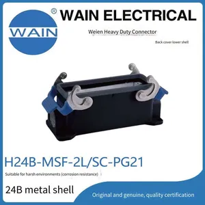 Wain Heavy-duty Connector, Corrosion-resistant, H24b-msf-2l/sc-pg21, Metal 24b Shell Rectangular Connector, Aviation Plug thumbnail-1