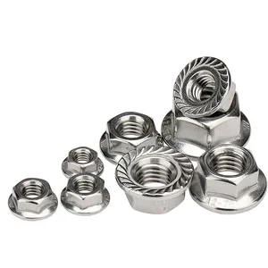 Carbon Steel M10 M8 Corrosion Resistant Zinc Plated Flange Nut DIN 6923 thumbnail-5