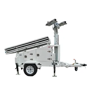 Photovoltaic Hybrid Mobile Light Tower, Solar Energy Storage + Diesel Backup Power Generation, Large‑Area Lighting for Off‑Grid Field Sites thumbnail-3