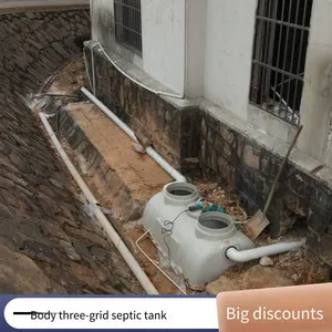 Grp Septic Tanks for New Rural Dry Toilet Renovation - Three - Compartment Prefabricated Products, Buried Sewage Treatment Tanks thumbnail-5