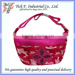 Pink Camouflage Polyester Ladies Women Messenger Bag thumbnail-1
