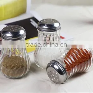 Glass Kitchen Spice Jar Twill Barbecue Sauce Jar Restaurant Shaker Salt and Pepper Shaker thumbnail-6