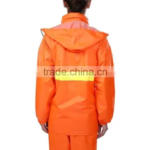 Orange Luminous Suit Thick Waterproof Safety Riding Raincoat thumbnail-4
