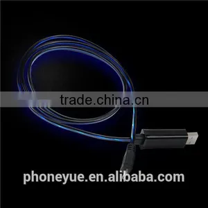 Moving Display Visible Flow Led Light Usb Charging Sync Cable for Iphone thumbnail-3