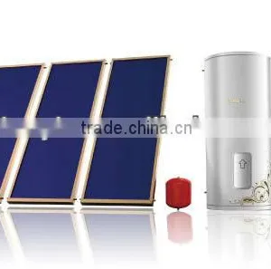 300L Split Pressurized Solar Energy Systems /Flat Panel Solar Water Heater With Porcelain Enamel Inner Tank thumbnail-1
