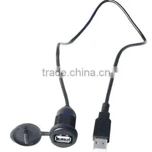 Female USB Extention Cable for Car USB Media Player thumbnail-1