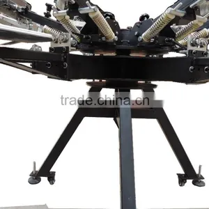 Newman Newest Design High Precision Rotary Manual 6 Color 6 Workstation Screen Printing Machine With Micro Registration thumbnail-5
