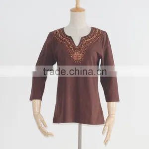 Hot New Products Medium Sleeve Blouses Wholesale Arabic Women Clothing Supplier's Choice thumbnail-2