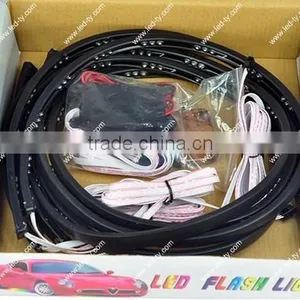 7 Color LED Under Car Glow Underbody System Neon Lights Kit 4strip Underbody Lights thumbnail-1