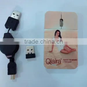 Promotional Gift Laptop Rechargeable Super Slim Wireless Mouse With Led Logo thumbnail-3