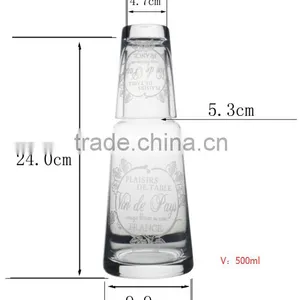 Handblown Manufacture Personalized 2 Piece Bedside Water Carafe Set With Shot Glass Cup Home and Office Decor thumbnail-1
