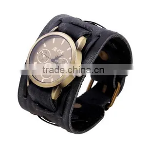>>< SW16688 HOT SELLING Men Handmade Leather Watch Bracelet/ thumbnail-3