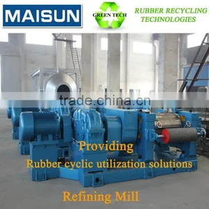 Rubber Refining Mill for Waste Tyre/used Tires Recycling Production Line thumbnail-1