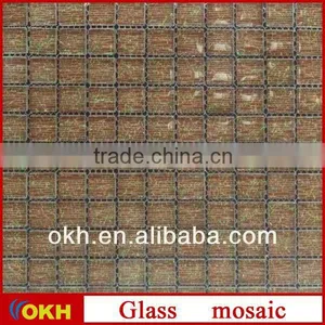 300x300mm Gold Foil Glass Mosaic Tile thumbnail-1