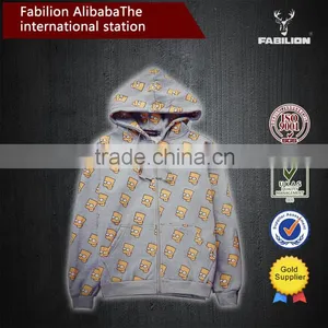 Long-sleeved Velvet Hooded Hedging Letters Printing for Cotton Hoodie thumbnail-1