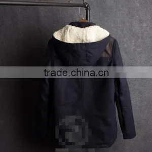 2015 Casual Men's Thicken Hooded Lambs Cotton-padded Jacket thumbnail-4