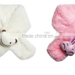 2015 Latest Plain White Cotton Scarf /Women's Plush Scarves/baby Plush Scarf thumbnail-1