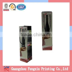 Fashional Design Free Custom Newest Paper Bottle Wine Gift Bag thumbnail-2