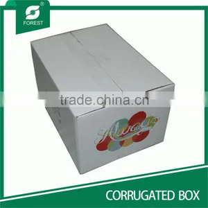 WHITE CARDBOARD CORRUGATED PAPER BOX FOR MAILING thumbnail-3