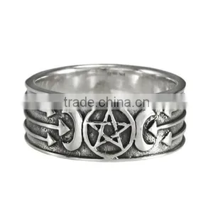 Star Pattern Design 925 Sterling Silver Ring thumbnail-1