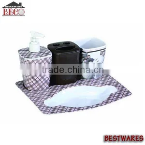 Fancy Design Indoor Decoration 4pcs Melamine Kids Bathroom Set Quality Choice thumbnail-1