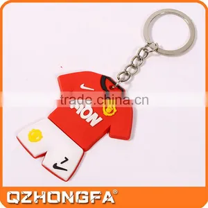 Custom Rubber Keyring, Football T-Shirt Shape Keyring thumbnail-3