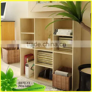 8 Cube Bookcase Wood Storage Cabinet Lockable Cabinet thumbnail-4