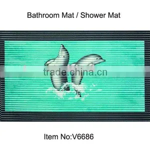 80*50cm Printed PVC Bath Area Rug,bath Rug thumbnail-1