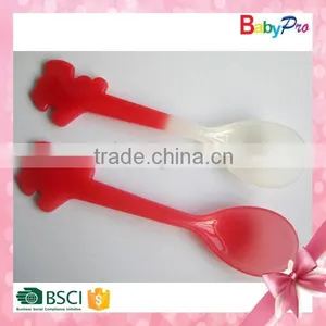 Babypro 2015 China Supplier High Quanlity Baby Product Color Changing Spoon Color Changing Plastic Spoon thumbnail-1
