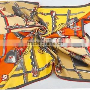 Gometry Dsign for 100% Silk Square Scarf thumbnail-4