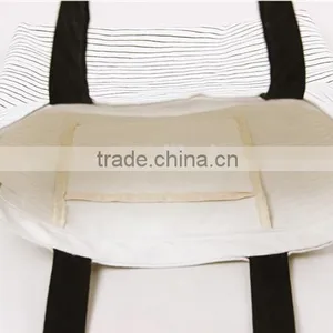 Navy Strap Style Cotton Canvas Tote Shopping Bag thumbnail-6