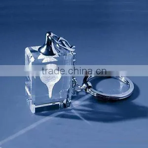 Crystal Golf Engraved Keychains for Golf Club Souvenirs thumbnail-1
