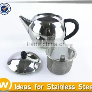 High Quality Mirror Finished Single Wall Stainless Steel Tea Pot thumbnail-5