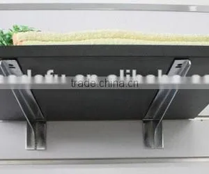 NEW CHROME GLASS SHELF BRACKETS FOR SLATWALL WITH SUCTION PADS FOR GLASS SIZE 25 CM thumbnail-2
