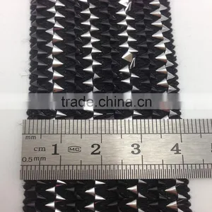Fashion Triangle Elastic Ribbon Silver and Black Lace Trims thumbnail-1