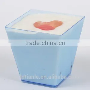 Green Recycled and Biodegradable Square Disposable Plastic Drinking Cup thumbnail-1