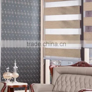 JINZUAN 100% Polyester Zebra Roller Blinds for Living Room thumbnail-1