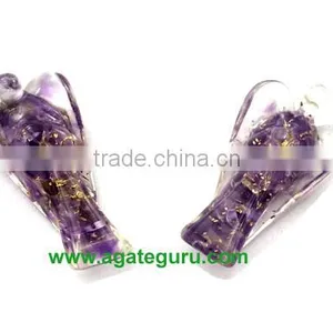 Amethyst Orgonite 2inch Angels : Orgone Angels : Healing Orgone Crystals thumbnail-1