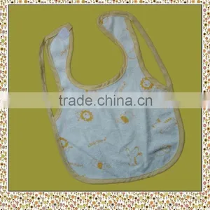 Top Sale 100% Cotton Custom Organic Plain Terry Baby Bib Wholesale With Embroidery Logo thumbnail-4