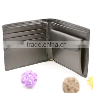Euorpe Style Hot Stamped Black Authentic Leather Wallet Men Wallet thumbnail-2