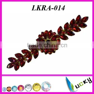 Hot Selling New Design LKRA-014 Bridal Appliques Rhinestone Appliques for Wedding Dress thumbnail-1