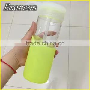 250ML Silicone Cover Sport Water Bottle Water Bottle Joyshaker Outside Seal Juice Bottle Infuser Water Bottle thumbnail-1