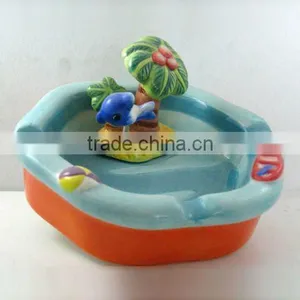 2010 Cartoon Ceramic Ashtray -Cocunt Palme thumbnail-1