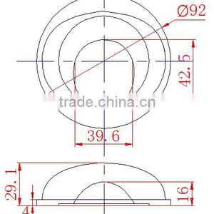 LED Glass Lens 92mm Optical for COB LED Street Light Urban Road Lighting KC92-1 thumbnail-4