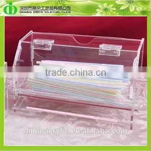 DDQ-S008 Trade Assurance Cheap Plexiglass Straw Dispenser thumbnail-1