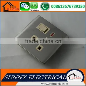 KB5 Modern British Standard Type Electric Wall Stainless Steel Switched and Socket With CE Certification thumbnail-3