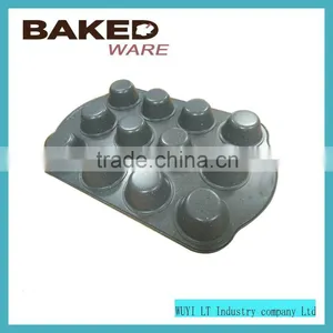 Carbon Steel Cup Jumbo 12 Big Muffin Tray for Round Shape thumbnail-1